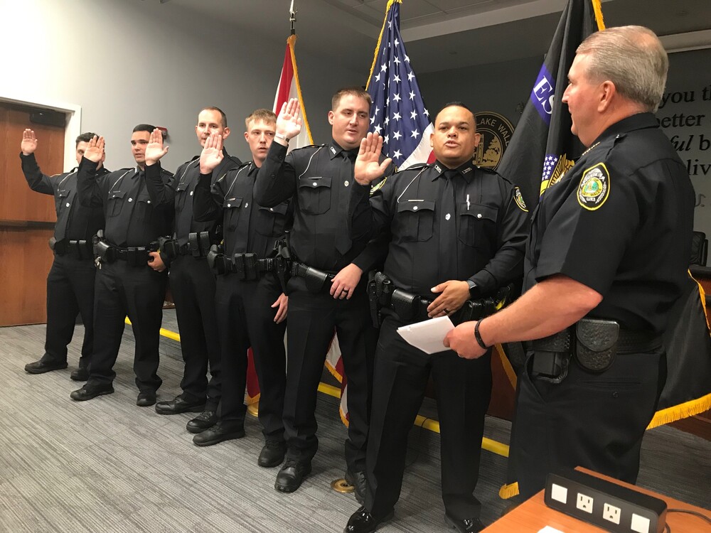 Six New Patrol Officers Sworn in to Serve Lake Wales Police Department